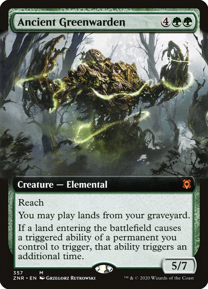 Ancient Greenwarden (Extended Art) [Zendikar Rising] | Golgari Games