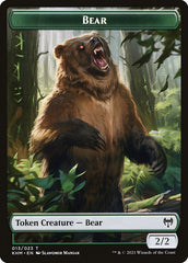 Elf Warrior // Bear Double-sided Token [Kaldheim Tokens] | Local Legends
