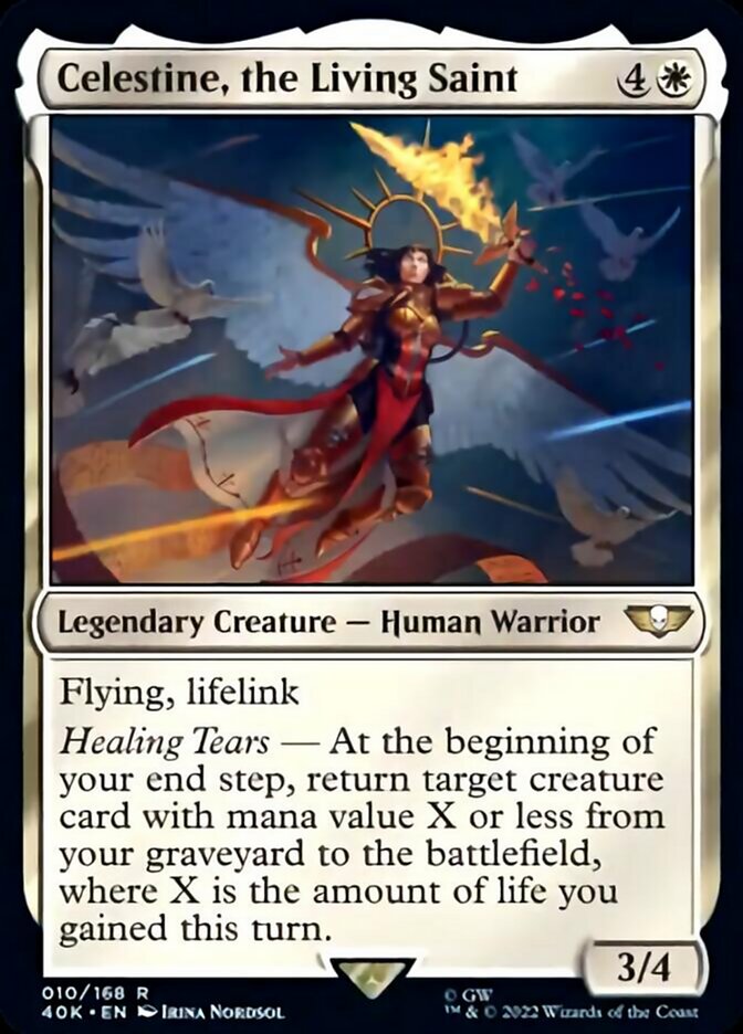 Celestine, the Living Saint (Surge Foil) [Universes Beyond: Warhammer 40,000] | Local Legends
