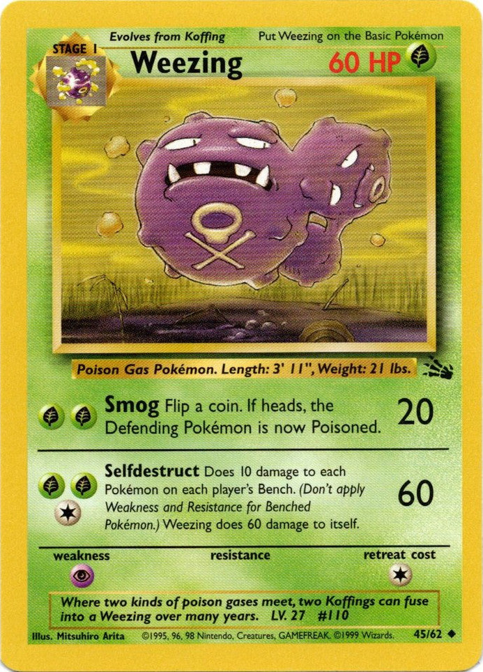 Weezing (45/62) [Fossil Unlimited] | Golgari Games