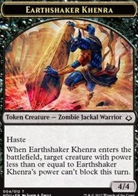 Earthshaker Khenra // Cat Double-sided Token [Hour of Devastation Tokens] | Golgari Games