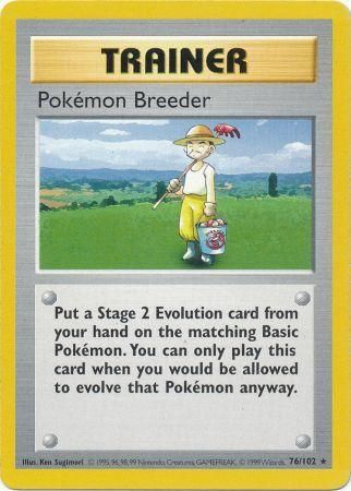 Pokemon Breeder (76/102) [Base Set Shadowless Unlimited] | Golgari Games