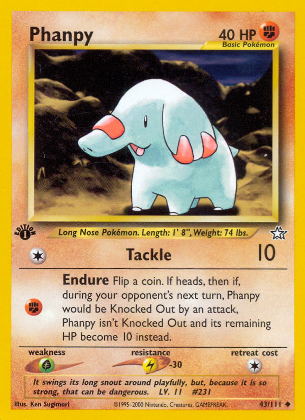 Phanpy (43/111) [Neo Genesis 1st Edition] | Golgari Games