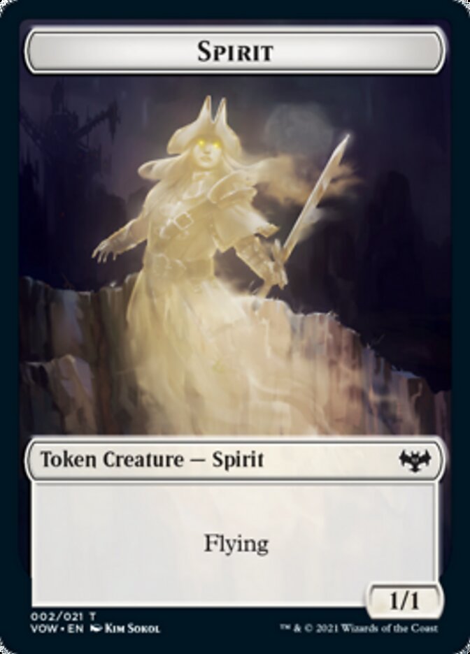 Spirit Token (002) [Innistrad: Crimson Vow Tokens] | Golgari Games