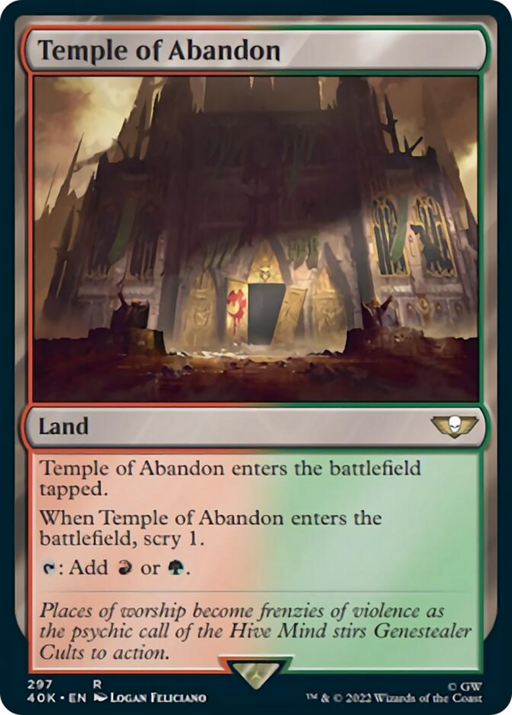 Temple of Abandon [Universes Beyond: Warhammer 40,000] | Golgari Games