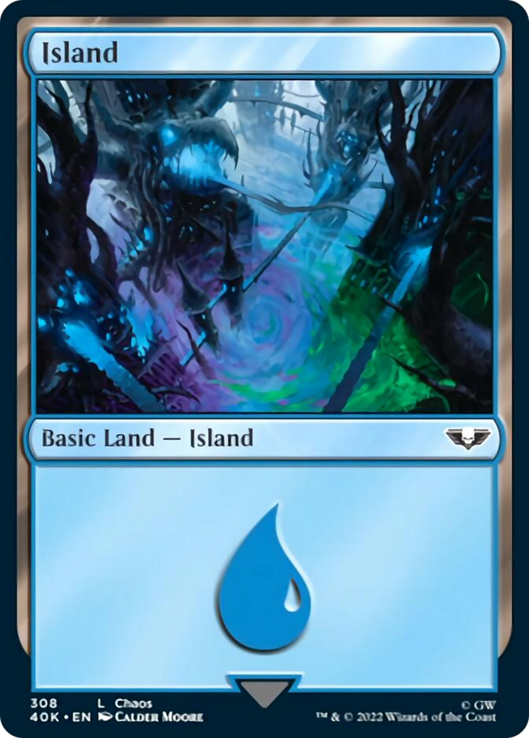 Island (308) (Surge Foil) [Universes Beyond: Warhammer 40,000] | Local Legends