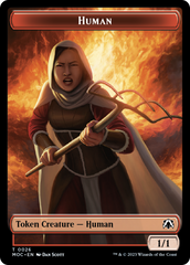 Squid // Human (26) Double-Sided Token [March of the Machine Commander Tokens] | Golgari Games