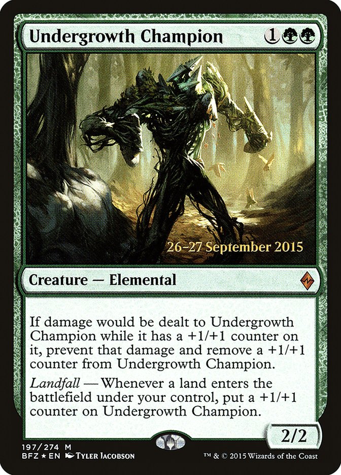 Undergrowth Champion [Battle for Zendikar Prerelease Promos] | Golgari Games