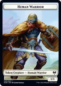 Human Warrior // Spirit Double-sided Token [Kaldheim Tokens] | Golgari Games