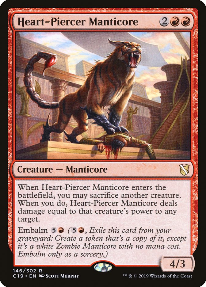 Heart-Piercer Manticore [Commander 2019] | Golgari Games