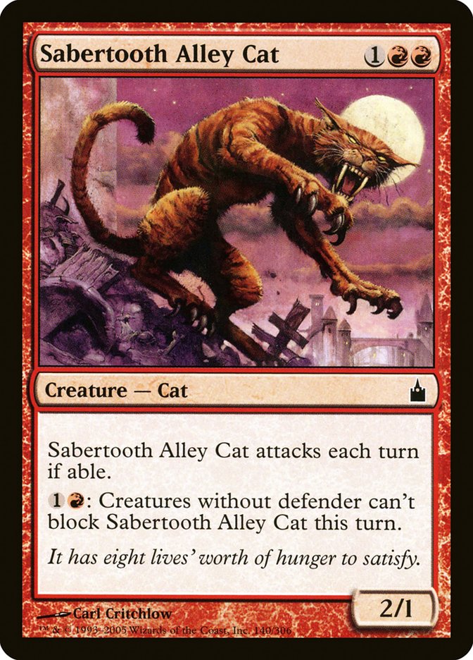 Sabertooth Alley Cat [Ravnica: City of Guilds] | Golgari Games