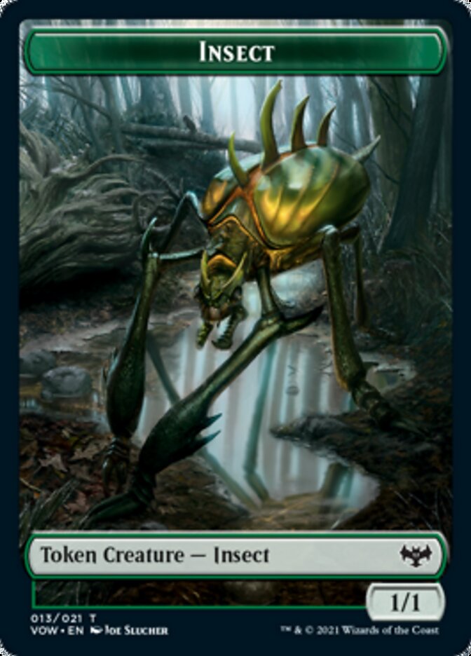 Insect // Spirit Cleric Double-sided Token [Innistrad: Crimson Vow Tokens] | Local Legends