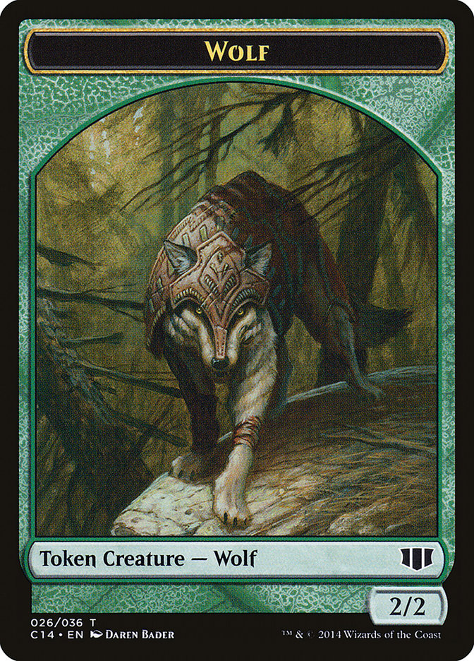 Treefolk // Wolf Double-sided Token [Commander 2014 Tokens] | Golgari Games