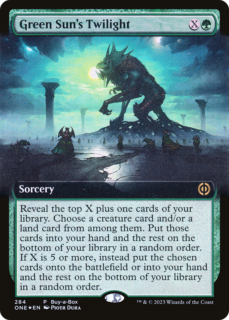 Green Sun's Twilight (Buy-A-Box) (Extended Art) [Phyrexia: All Will Be One] | Local Legends