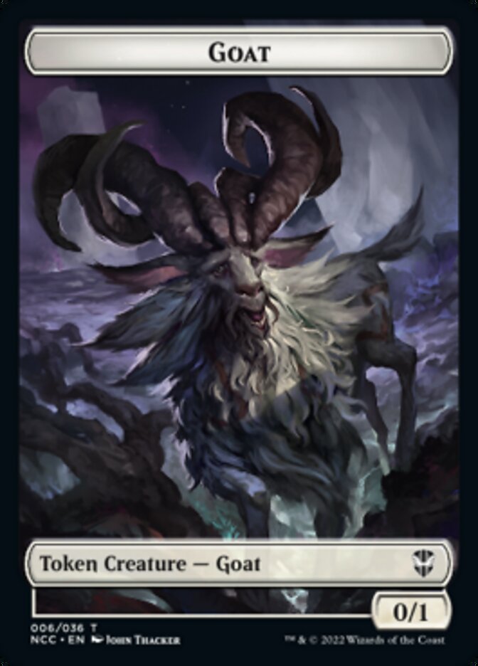 Zombie // Goat Double-sided Token [Streets of New Capenna Commander Tokens] | Golgari Games