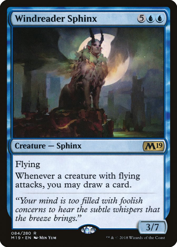 Windreader Sphinx [Core Set 2019] | Golgari Games