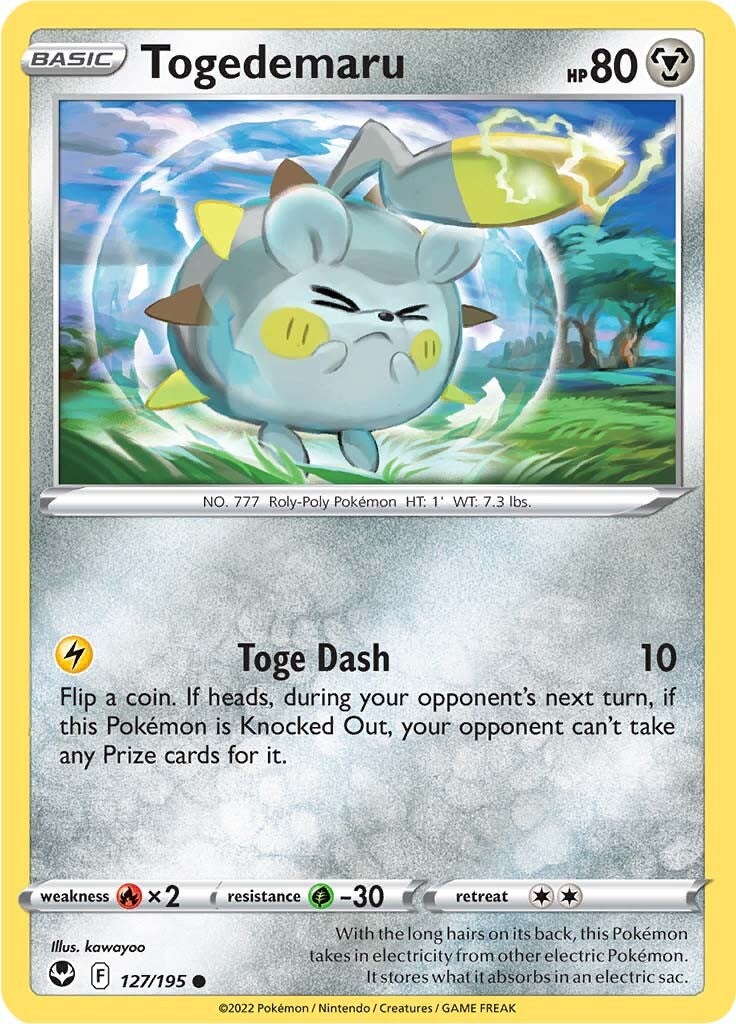 Togedemaru (127/195) [Sword & Shield: Silver Tempest] | Golgari Games