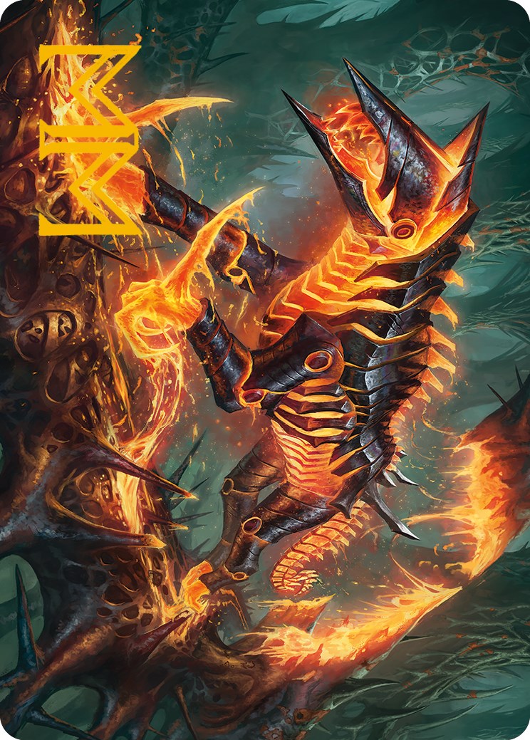 Kuldotha Cackler Art Card (Gold-Stamped Signature) [Phyrexia: All Will Be One Art Series] | Local Legends