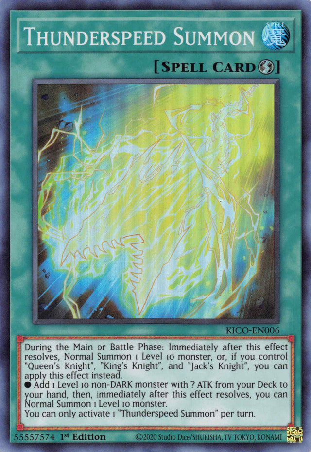 Thunderspeed Summon (Super Rare) [KICO-EN006] Super Rare | Golgari Games