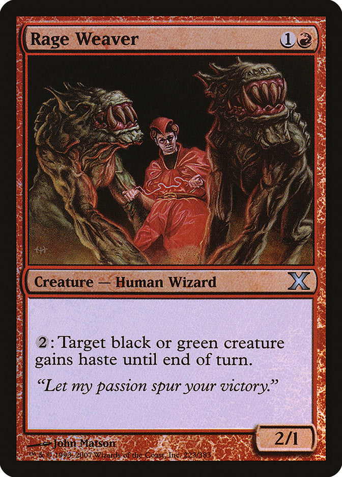 Rage Weaver (Premium Foil) [Tenth Edition] | Local Legends