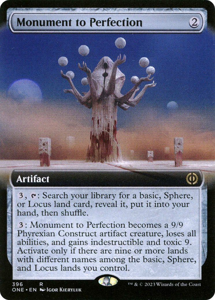 Monument to Perfection (Extended Art) [Phyrexia: All Will Be One] | Golgari Games