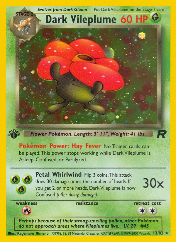 Dark Vileplume (13/82) [Team Rocket 1st Edition] | Golgari Games