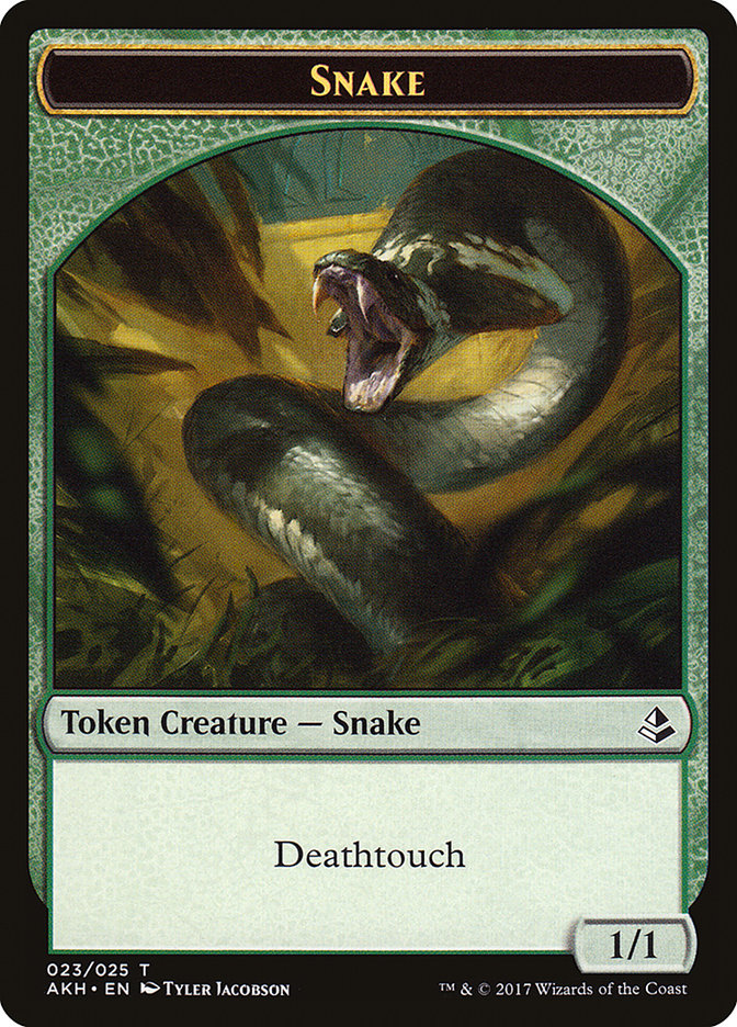 Snake Token [Amonkhet Tokens] | Golgari Games