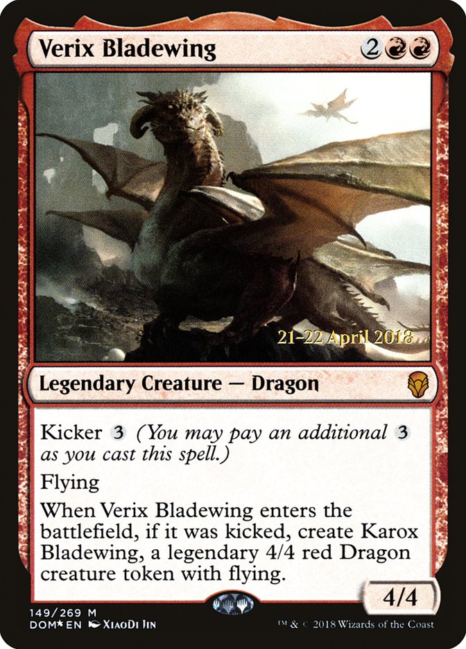 Verix Bladewing [Dominaria Prerelease Promos] | Golgari Games