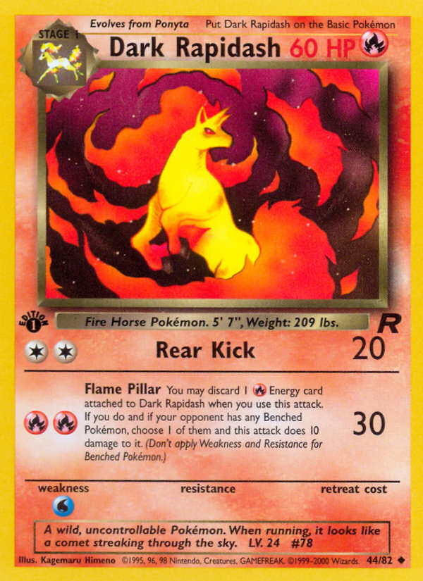 Dark Rapidash (44/82) [Team Rocket 1st Edition] | Golgari Games