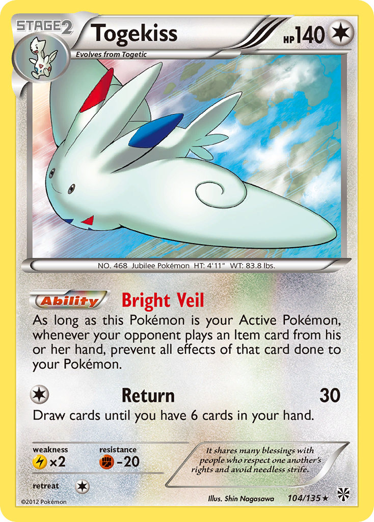 Togekiss (104/135) [Black & White: Plasma Storm] | Golgari Games