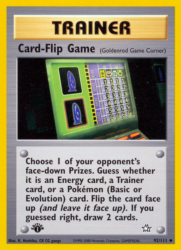 Card-Flip Game (92/111) [Neo Genesis 1st Edition] | Golgari Games