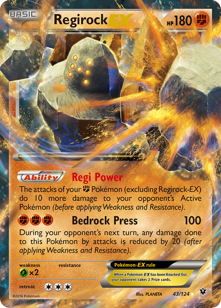 Regirock EX (43/124) [XY: Fates Collide] | Golgari Games