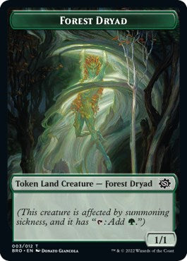 Powerstone // Forest Dryad Double-Sided Token [The Brothers' War Tokens] | Local Legends