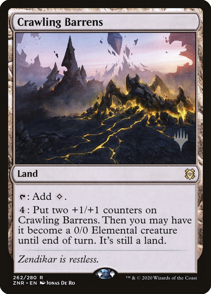 Crawling Barrens (Promo Pack) [Zendikar Rising Promos] | Local Legends
