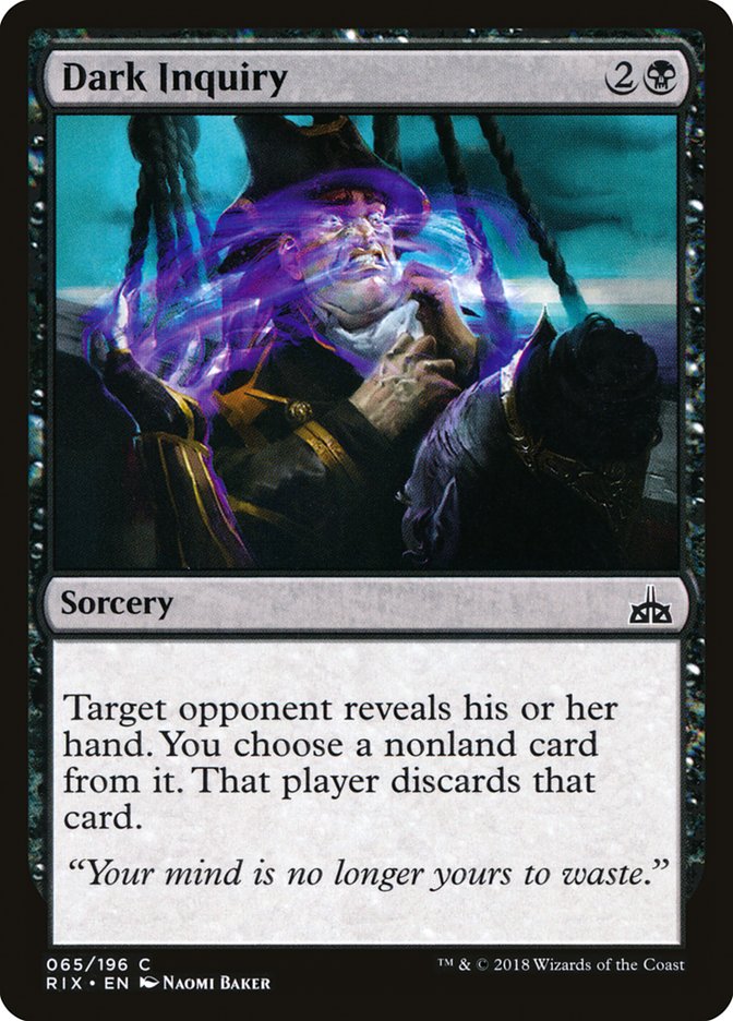 Dark Inquiry [Rivals of Ixalan] | Local Legends
