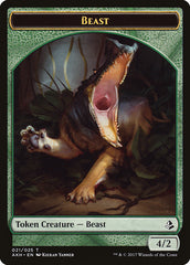 Oketra's Attendant // Beast Double-sided Token [Amonkhet Tokens] | Local Legends