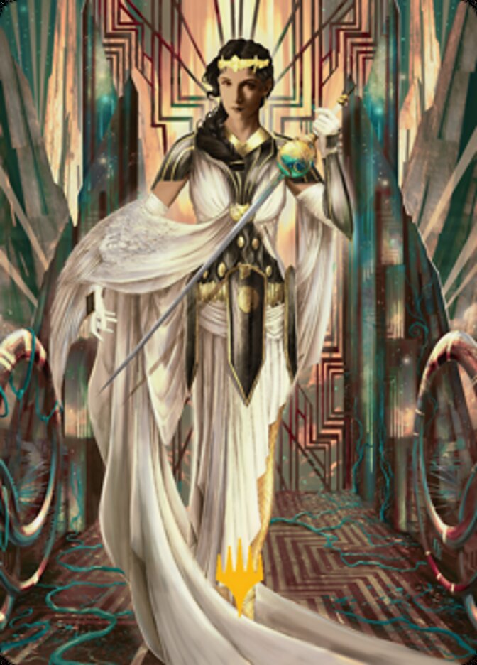 Elspeth Resplendent 2 Art Card (Gold-Stamped Signature) [Streets of New Capenna Art Series] | Golgari Games