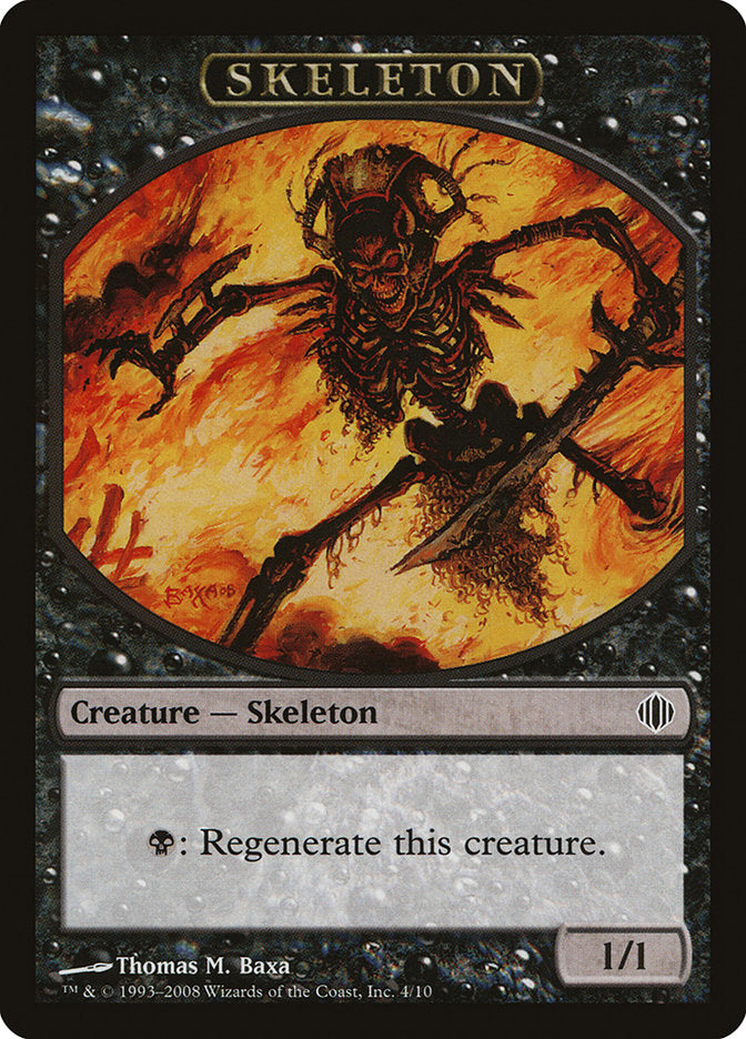 Skeleton Token [Shards of Alara Tokens] | Golgari Games