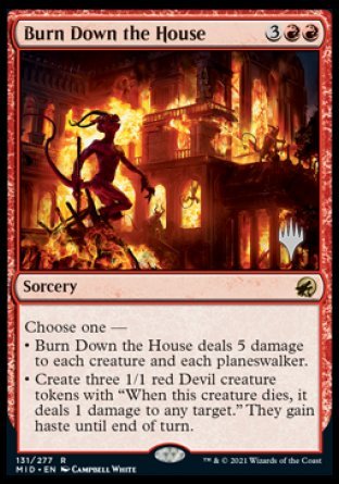 Burn Down the House (Promo Pack) [Innistrad: Midnight Hunt Promos] | Golgari Games