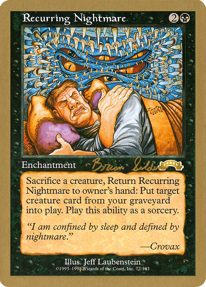 Recurring Nightmare (Brian Selden) [World Championship Decks 1998] | Golgari Games