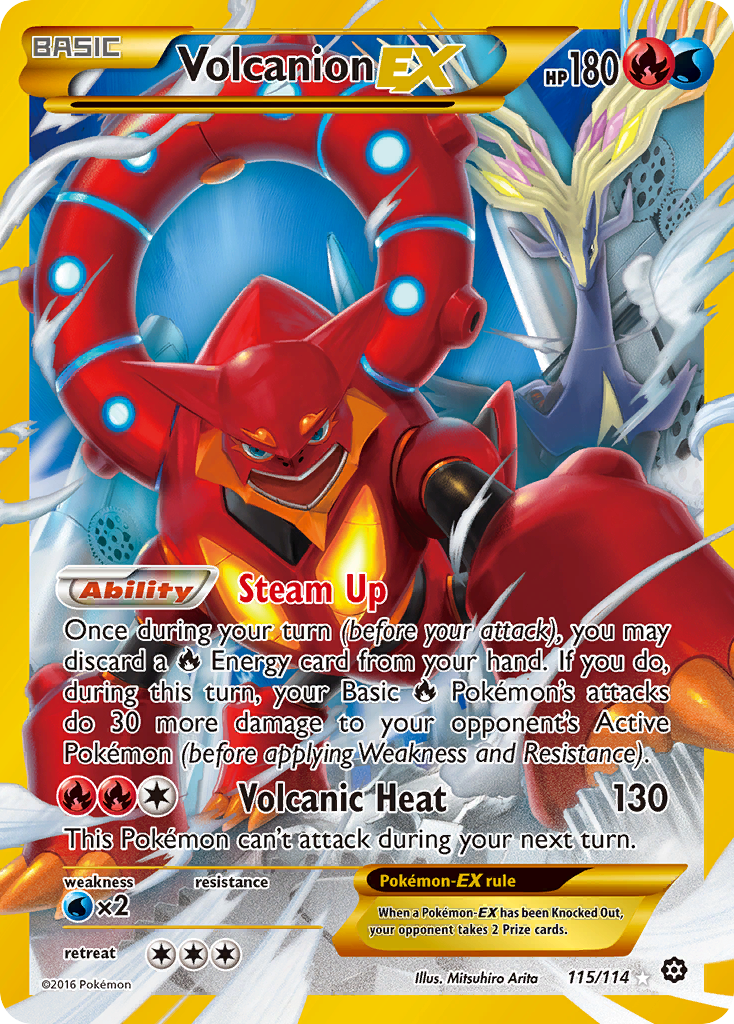 Volcanion EX (115/114) [XY: Steam Siege] | Golgari Games