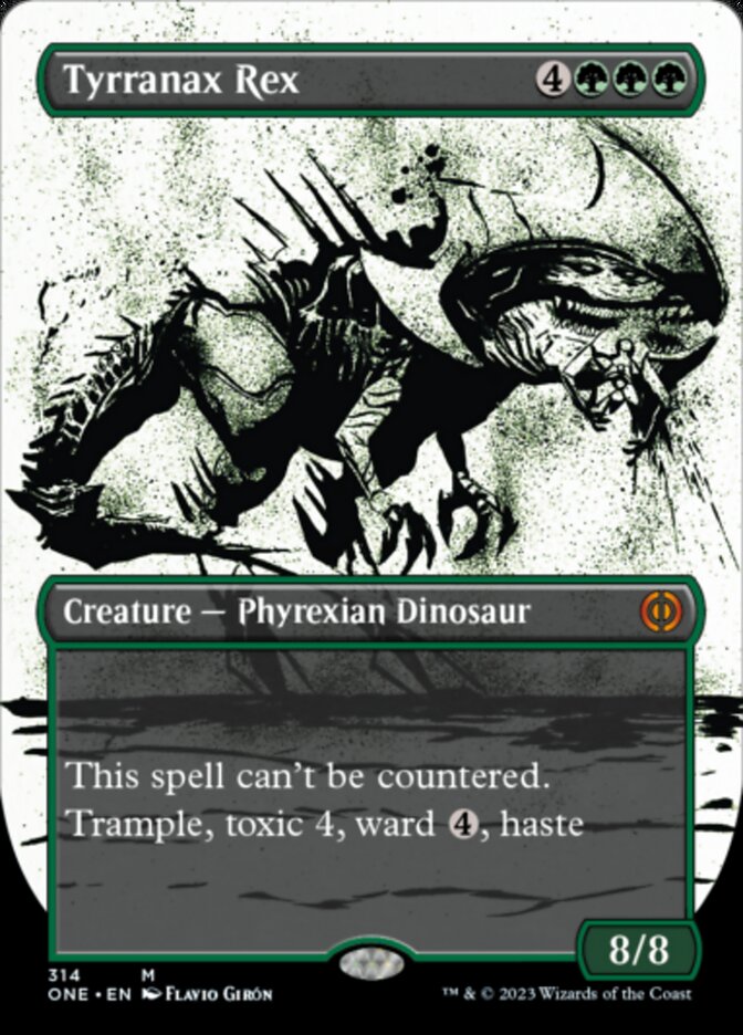 Tyrranax Rex (Borderless Ichor) [Phyrexia: All Will Be One] | Golgari Games