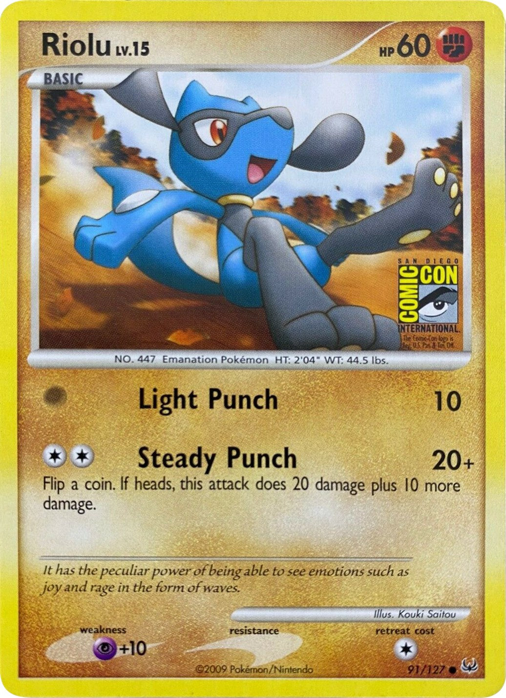 Riolu (91/127) (SDCC 2009) [Platinum: Base Set] | Golgari Games