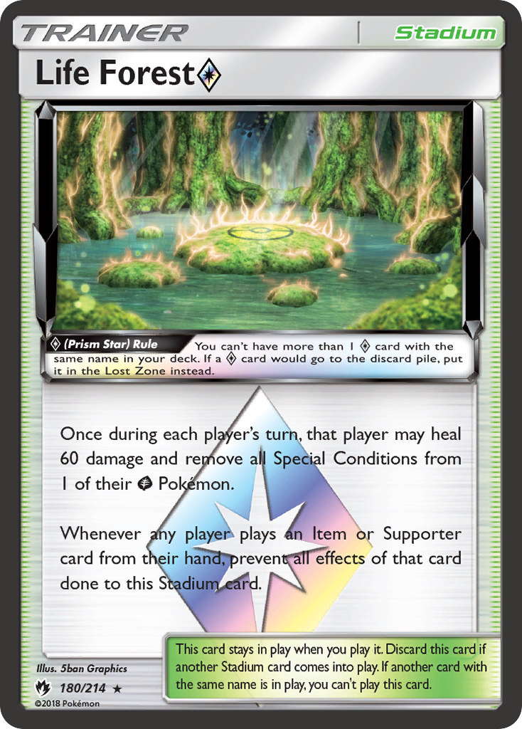 Life Forest (180/214) (Prism Star) [Sun & Moon: Lost Thunder] | Golgari Games