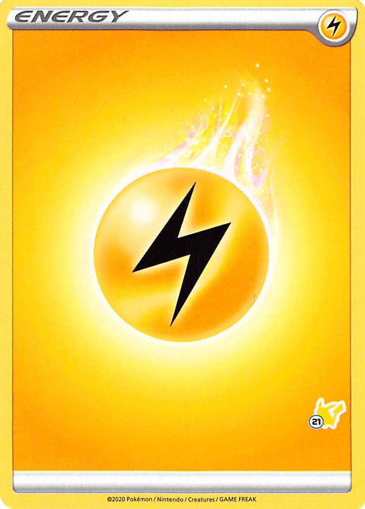 Lightning Energy (Pikachu Stamp #21) [Battle Academy 2022] | Local Legends