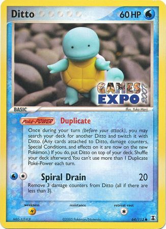 Ditto (64/113) (Games Expo Exclusive) [EX: Delta Species] | Golgari Games