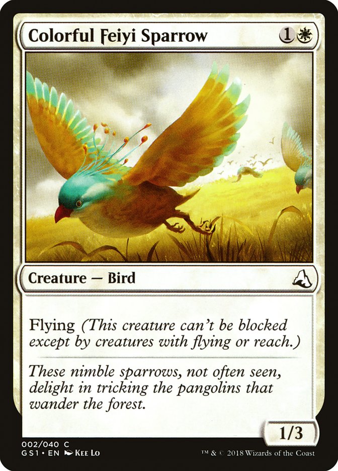 Colorful Feiyi Sparrow [Global Series Jiang Yanggu & Mu Yanling] | Golgari Games