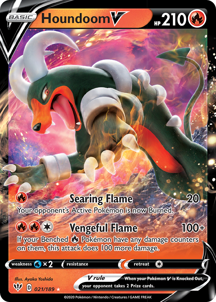 Houndoom V (021/189) [Sword & Shield: Darkness Ablaze] | Golgari Games