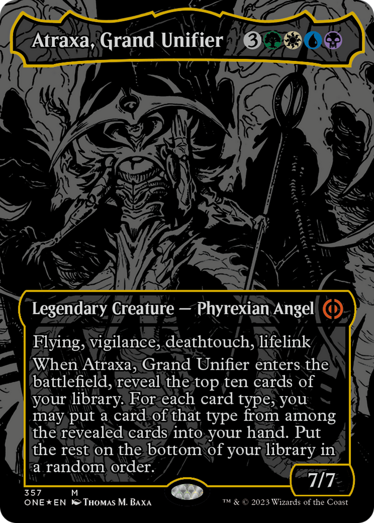 Atraxa, Grand Unifier (Oil Slick Raised Foil) [Phyrexia: All Will Be One] | Local Legends