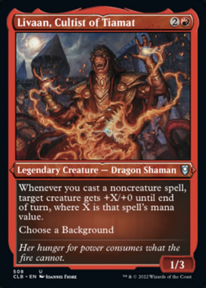 Livaan, Cultist of Tiamat (Foil Etched) [Commander Legends: Battle for Baldur's Gate] | Golgari Games